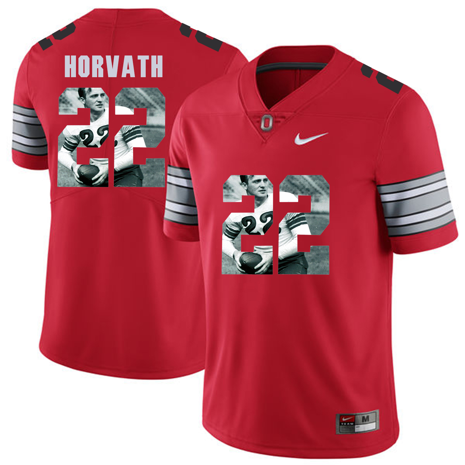 Men Ohio State #22 Horvath Red Fashion Edition Customized NCAA Jerseys->customized ncaa jersey->Custom Jersey